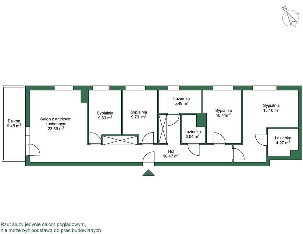 Просторная 5-комнатная квартира рядом со станцией метро Хжанув – 12