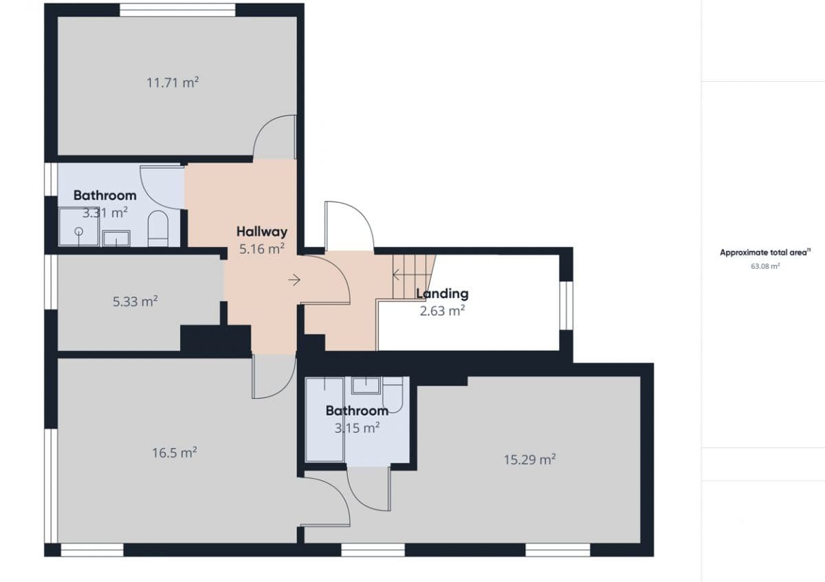 Просторная квартира без коммунальных сборов с двумя ванными – 13
