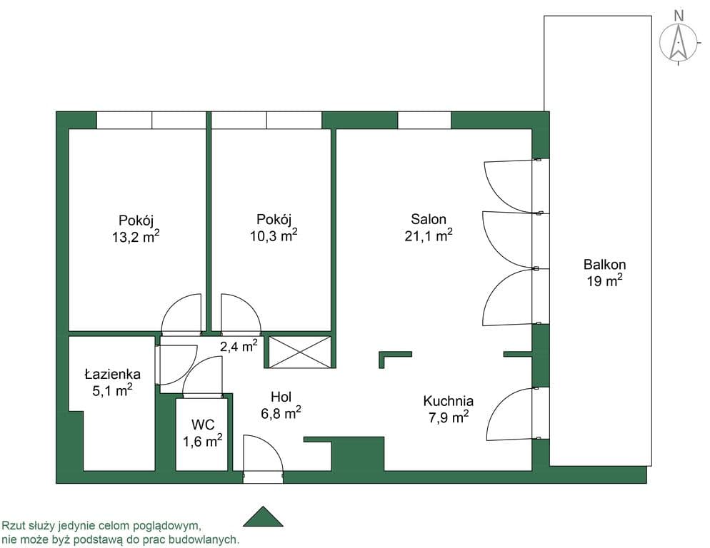 Komfortowe 3-pokojowe mieszkanie blisko metra – 17