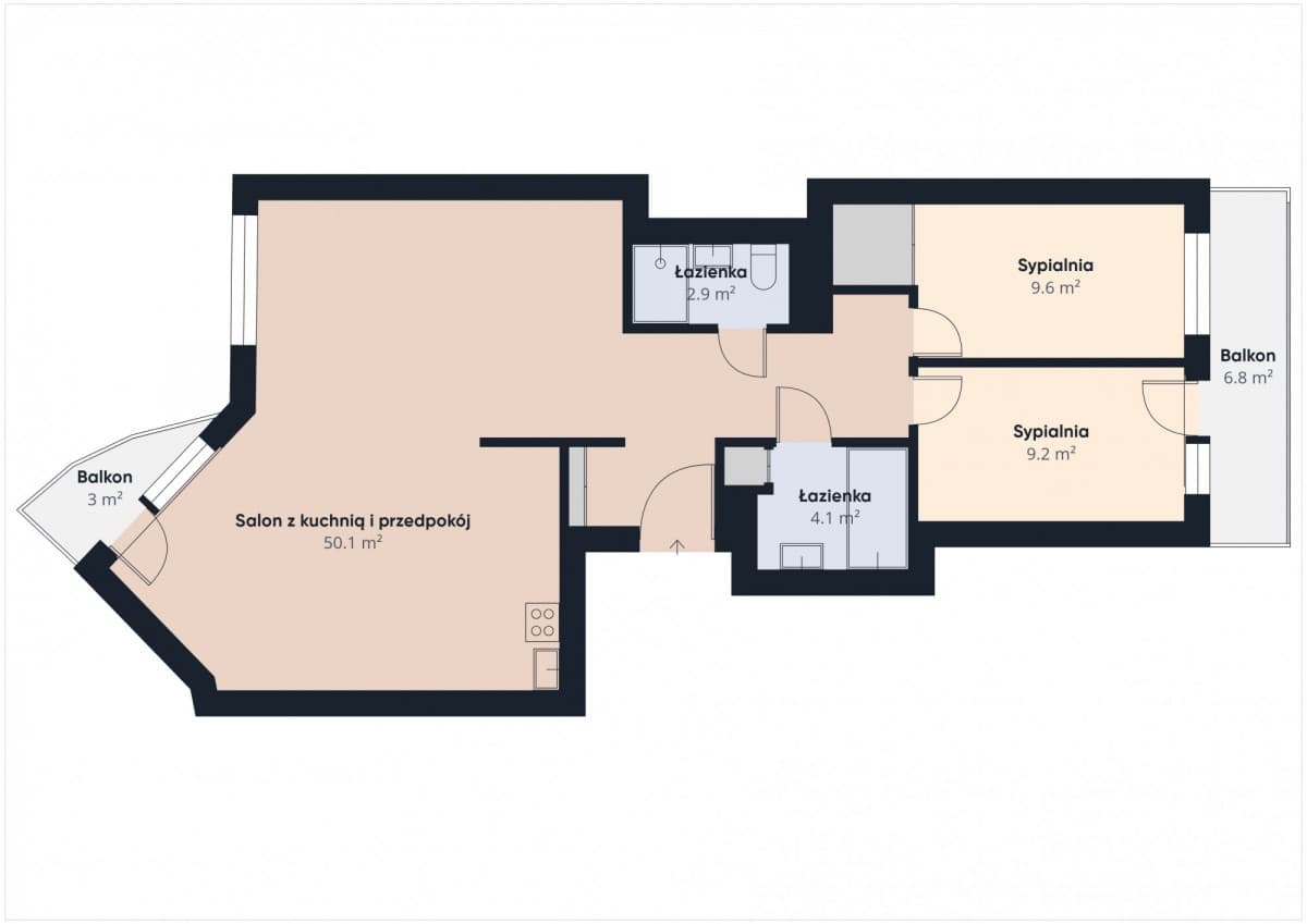 Mieszkanie 3-pokojowe z dostępem do basenu – 18