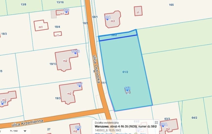 Investment land on busy Ostródzka street – 8