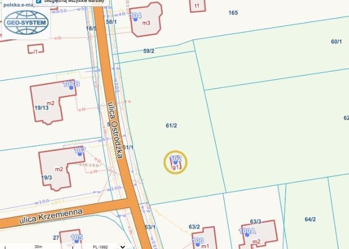 Investment land on busy Ostródzka street – 10