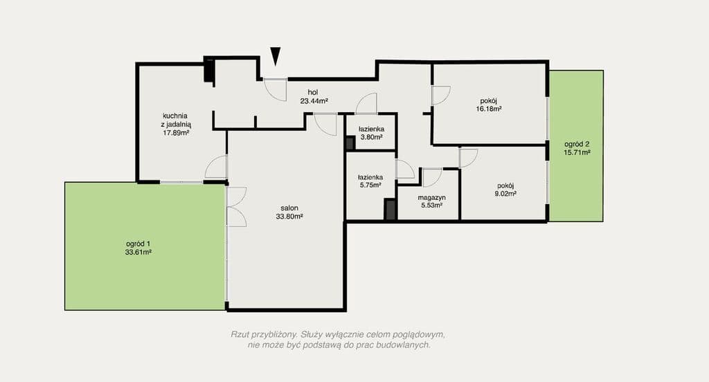 Spacious 3-room apartment with two gardens – 11