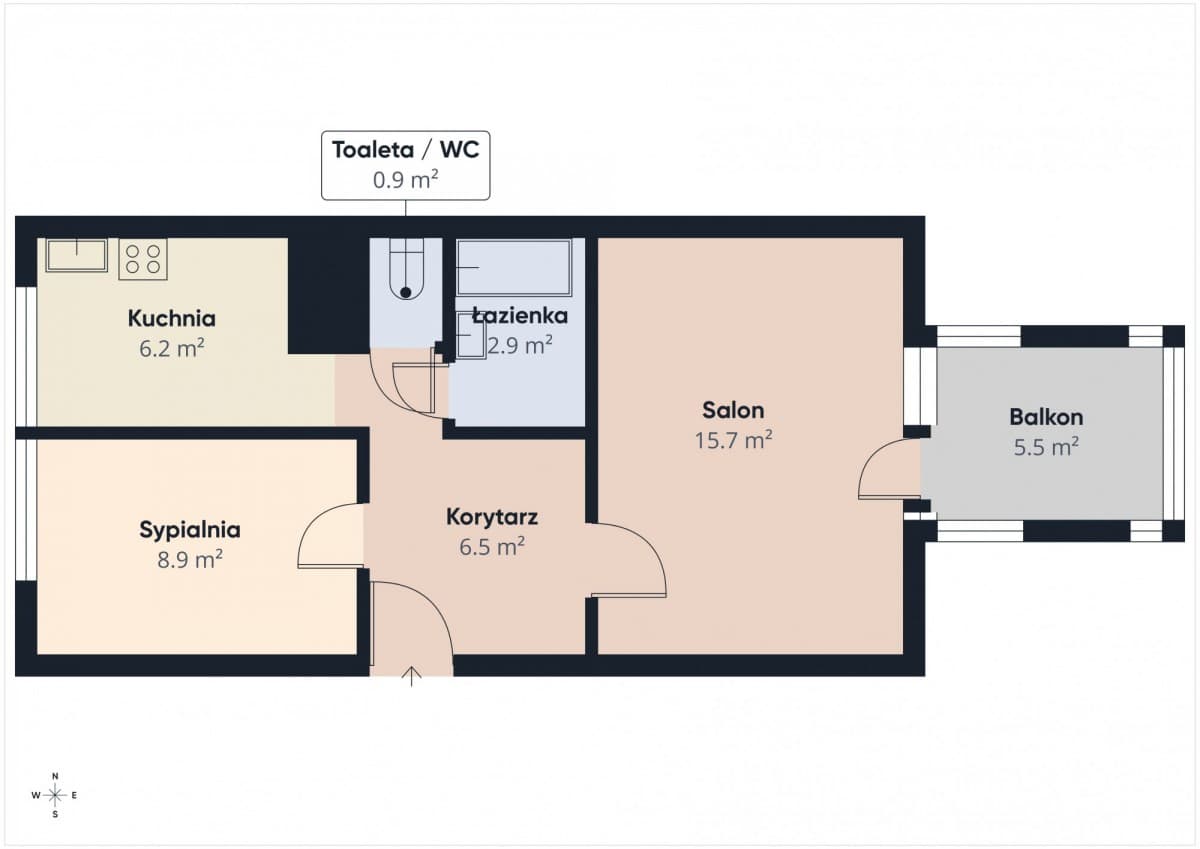 Two-room apartment in green Ursynów, near metro – 13