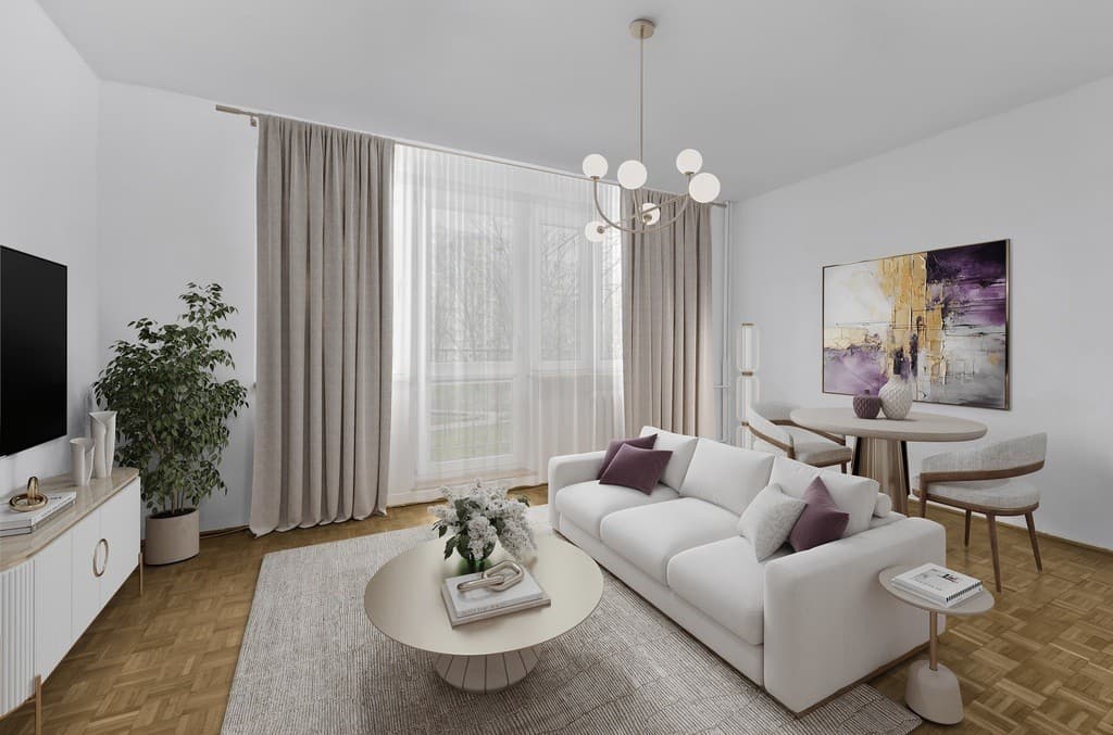 Four-room apartment with park view balcony – 1