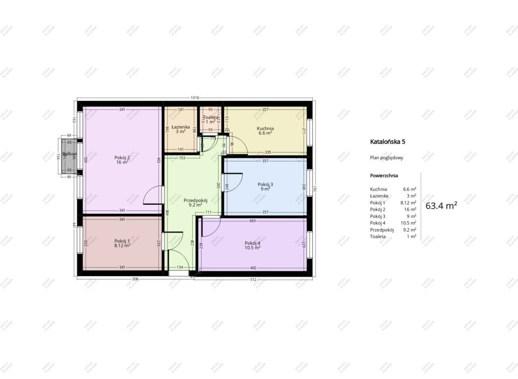 Four-room apartment with park view balcony – 16