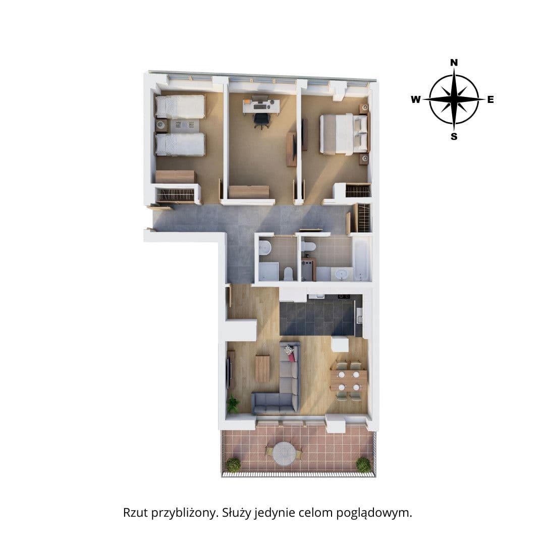 Spacious 4-room apartment in Oxygen Residence – 14