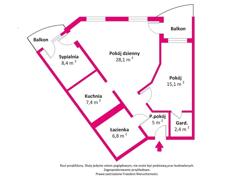 Spacious 3-room apartment with two balconies in Ursus – 21
