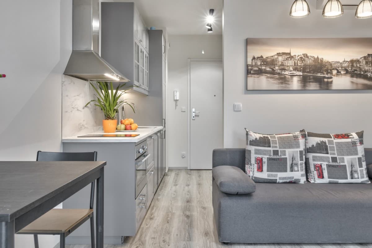 Completed studio with National Stadium view – 1