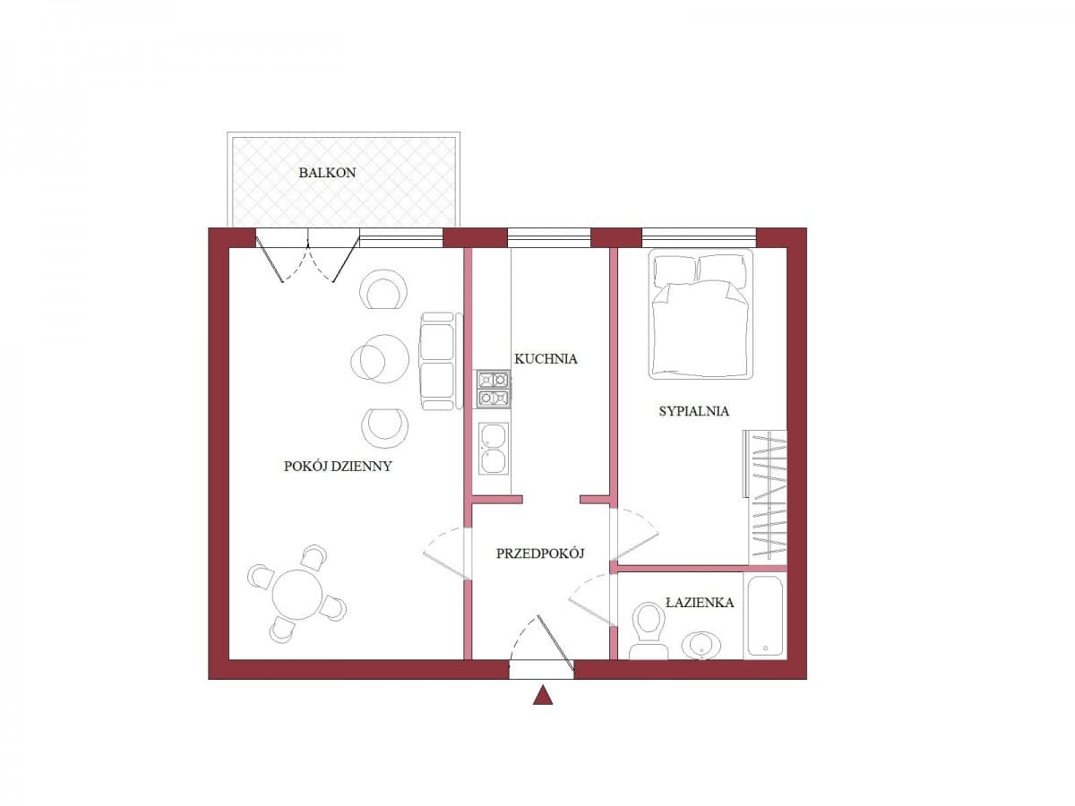 2-room flat with loggia, 10 mins to Metro – 9