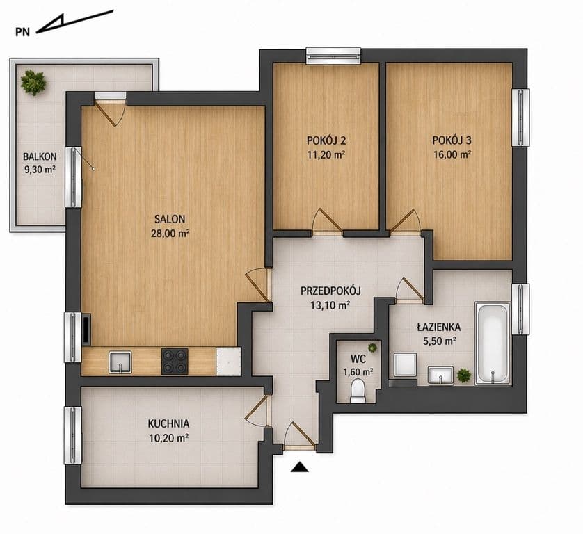 Bright corner apartment in a peaceful area – 14