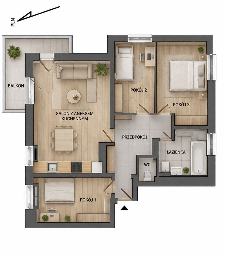 Bright corner apartment in a peaceful area – 15