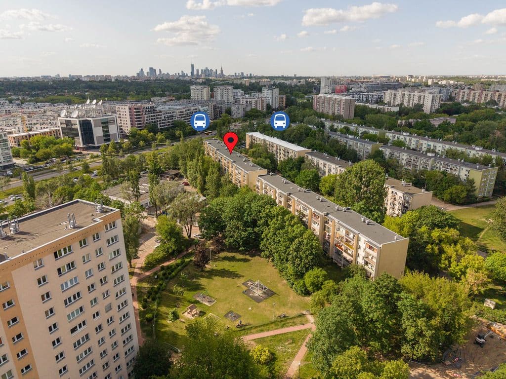 Trzypokojowe mieszkanie z balkonem w zielonym Mokotowie – 16