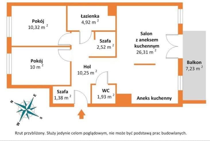Eleganckie 3-pokojowe mieszkanie z balkonem w Ursusie – 20