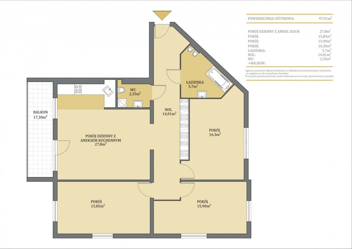 Newly renovated apartment with 4th room potential – 20