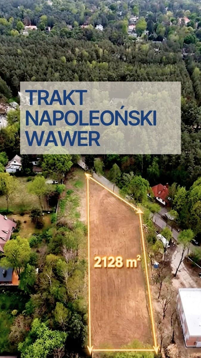 Large wooded plot for single-family home in Wawer – 2