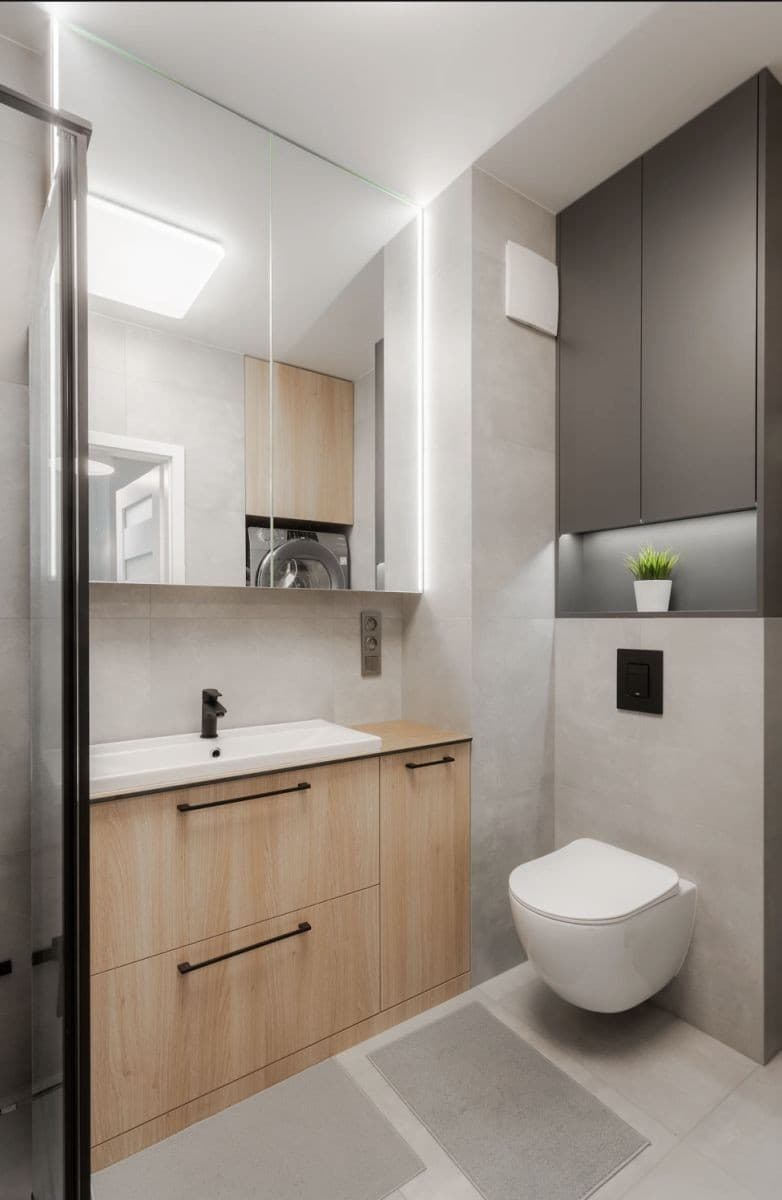 Modern 2-room apartment with balcony and AC – 9