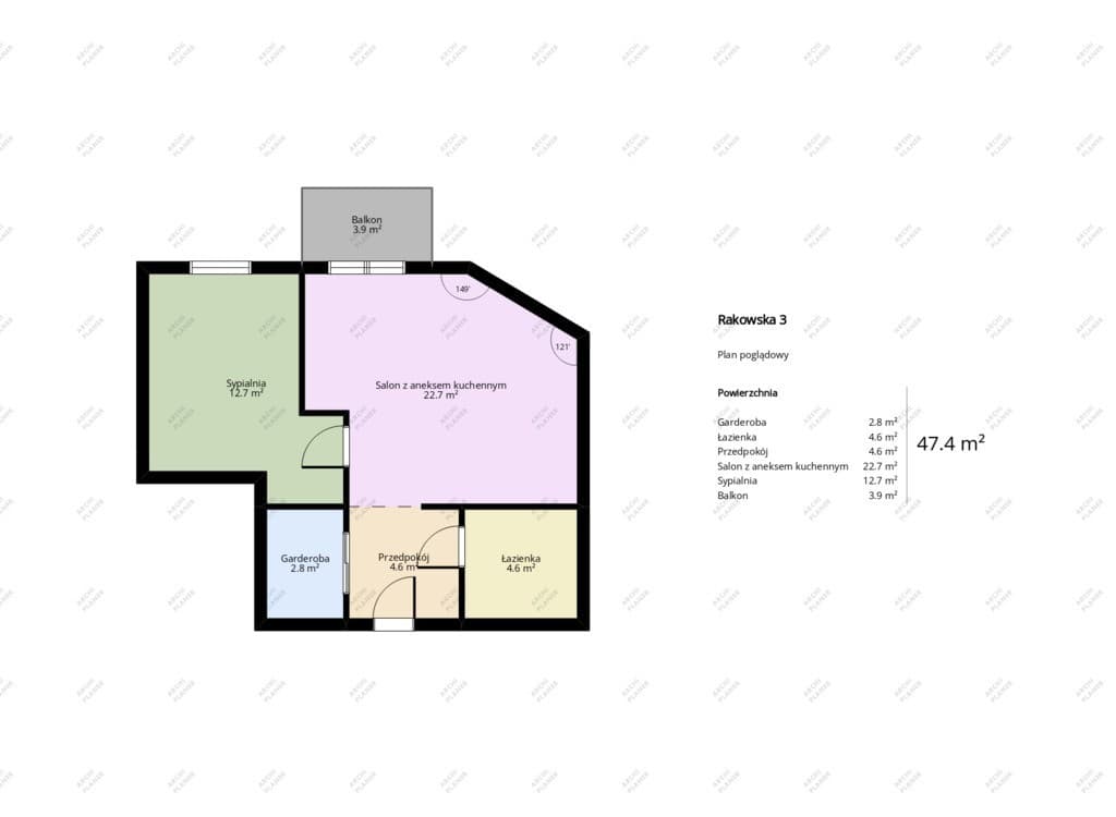 Stylish 47.5 m² apartment with walk-in wardrobe – 16