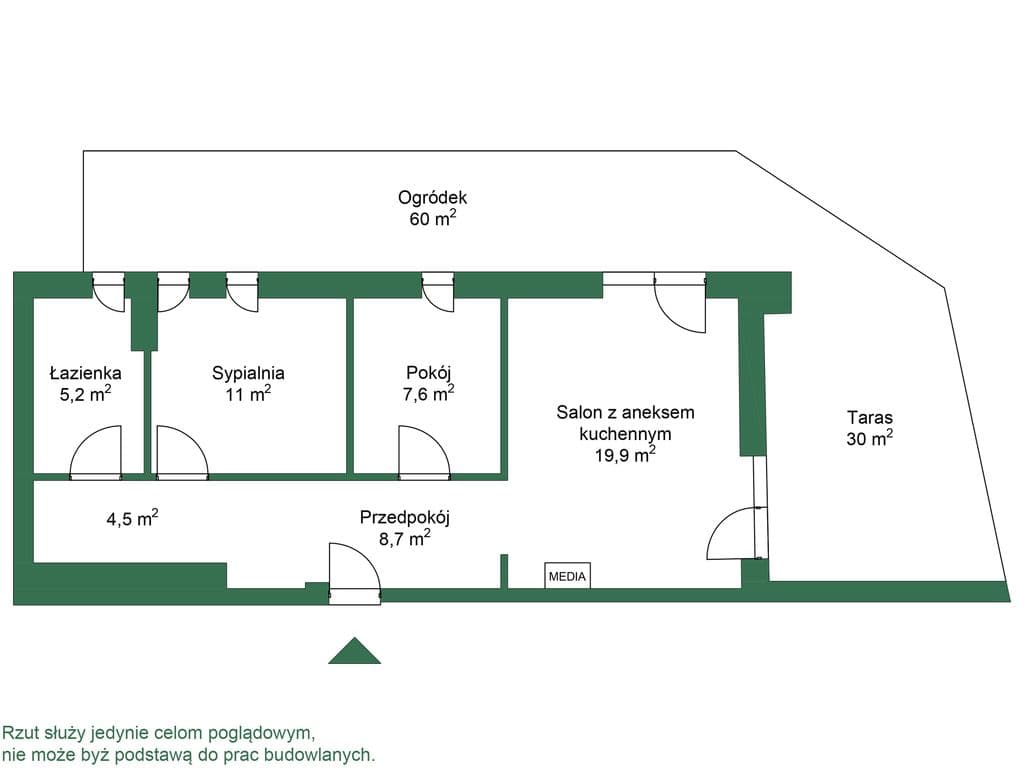 3-bedroom apartment with a large garden – 15