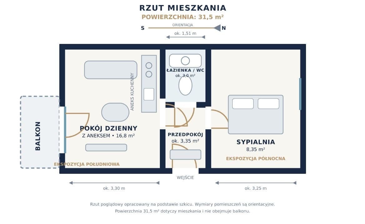 Charming 2-room apartment with balcony by Łazienki – 5