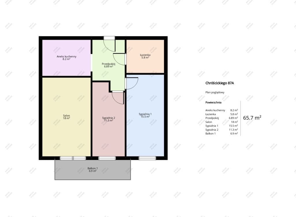 Spacious 3-bedroom apartment with large balcony – 16