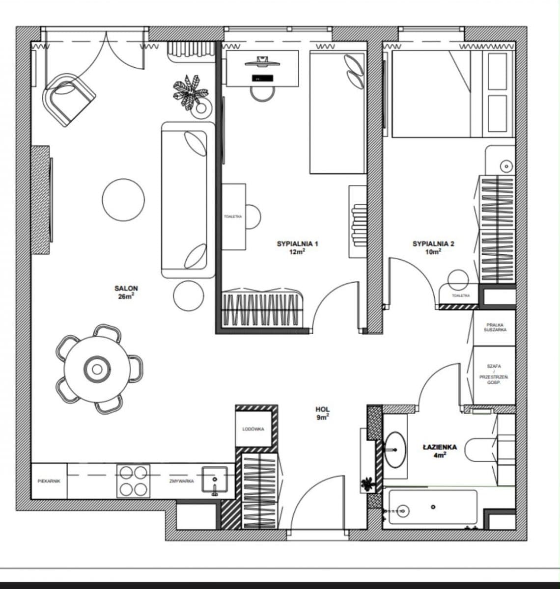 Stylish 3-room apartment with park view balcony – 20