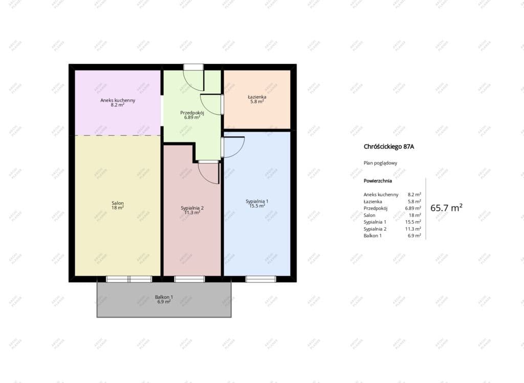 Spacious three-room apartment with large balcony – 16
