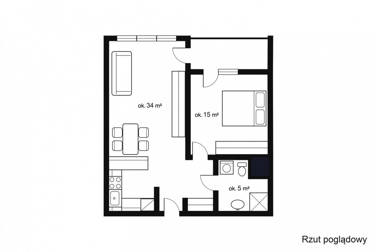 Spacious 2-room apartment near Młociny Metro – 21