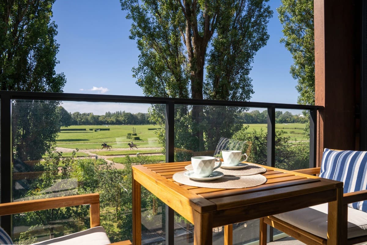 Stylishly finished apartment with stunning horse track views – 1