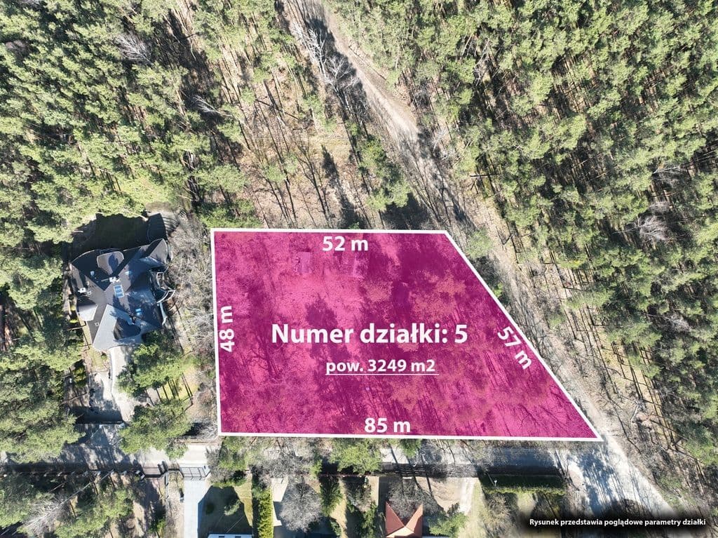 Peaceful building plot in green Wawer, 3249 m² – 5