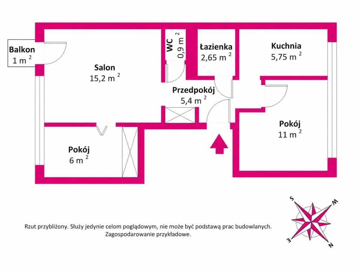 Functional 3-room apartment with separate kitchen – 15