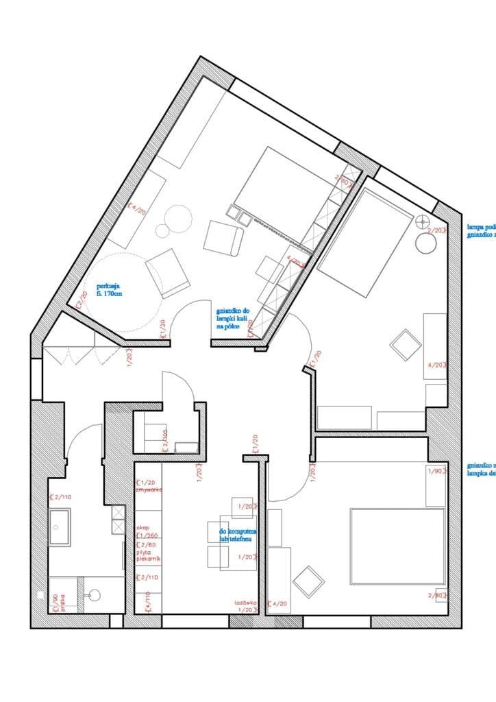 Spacious 3-room flat near Metro and Wola Park – 12